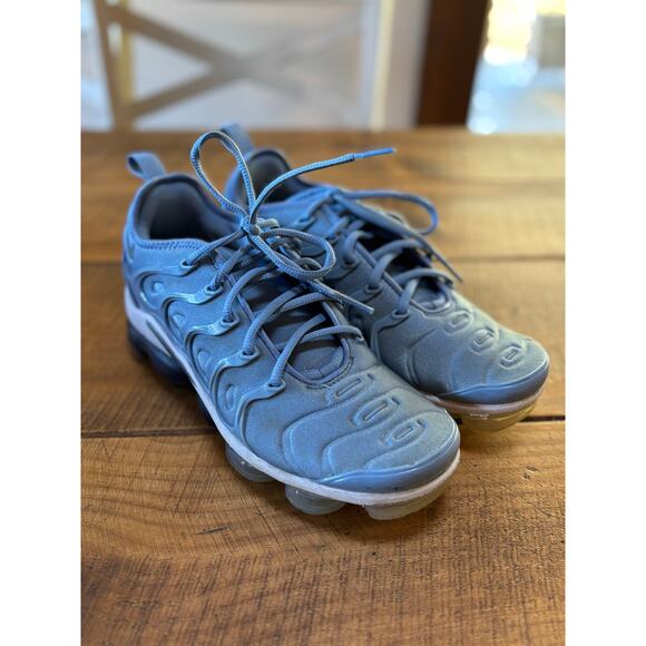 Nike Air Vapormax Plus Work Blue Cool Grey 924453 402 Mens Size 7.5 - Picture 1 of 12